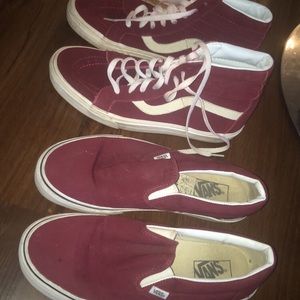 Burgundy vans